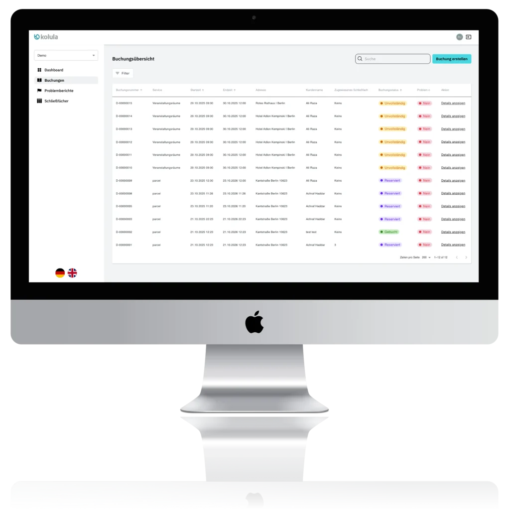 kolula Admin App iMac mockup